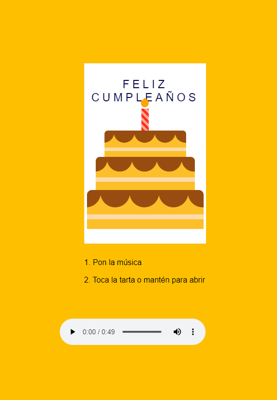 código «cumpleaños»