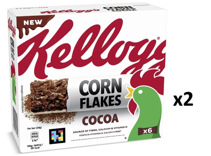 2 Paquetes de Barritas Corn Flakes Chocolate por 2.24€