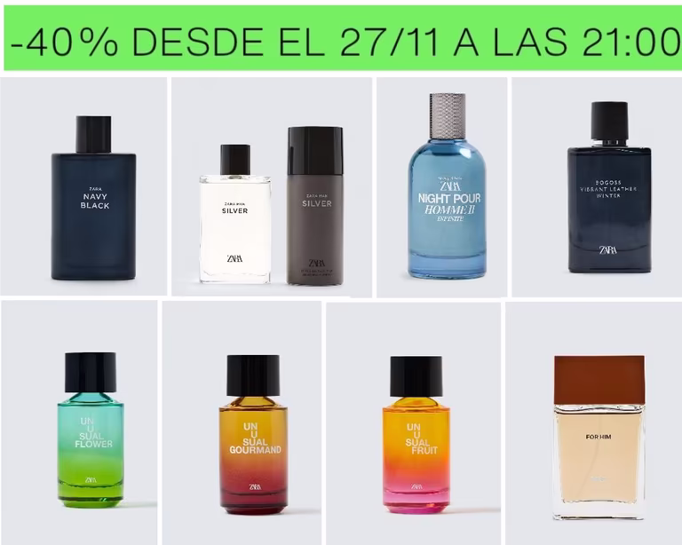 -40% de dto Eau de toilette hombre desde hoy a las 21h