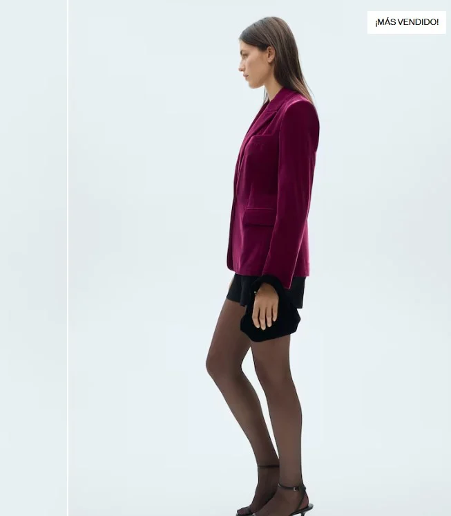 Blazer terciopelo estructurado por 34.99€