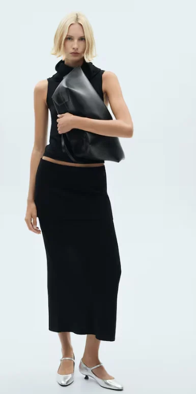 Falda midi canalé por 6.99€