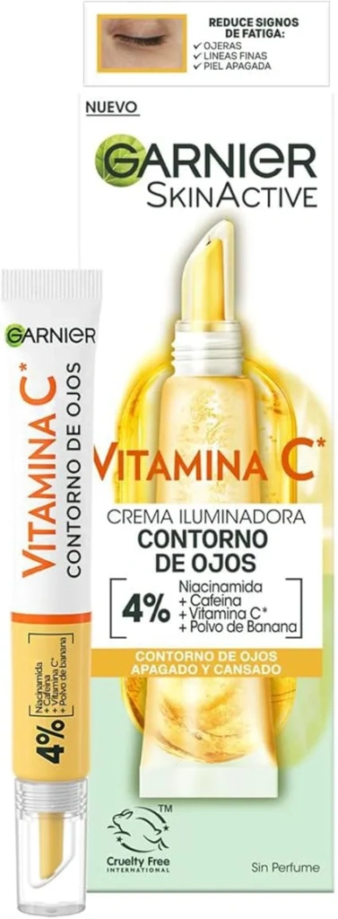 Garnier Crema para Contorno de Ojos 4% Vitamina C Niacinamida Cafeína por 5.39€