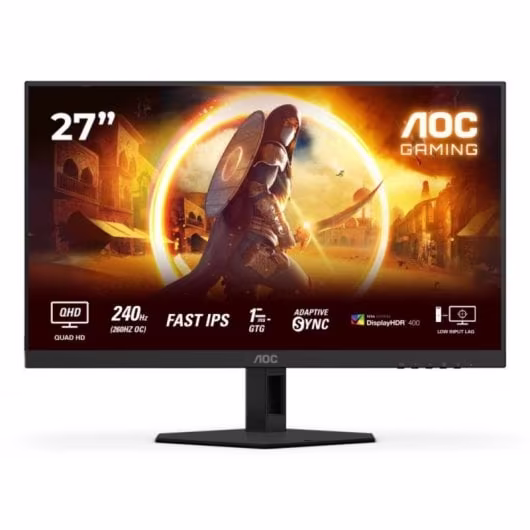 Monitor Gaming AOC Q27G4ZR 27″ QHD Fast IPS 240Hz Overclockeable 260Hz 1ms HDR400 Altavoces