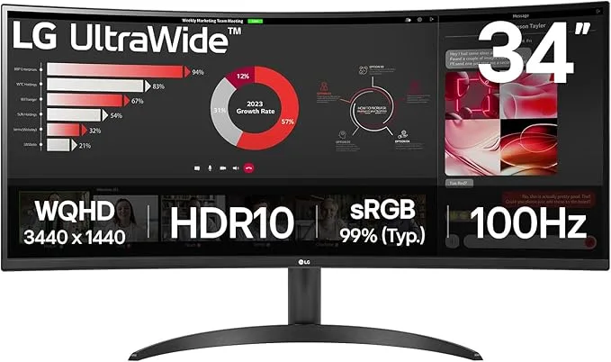 Monitor LG 34WR50QK-B 34″ LED VA UltraWide QHD 100Hz por 206.90€