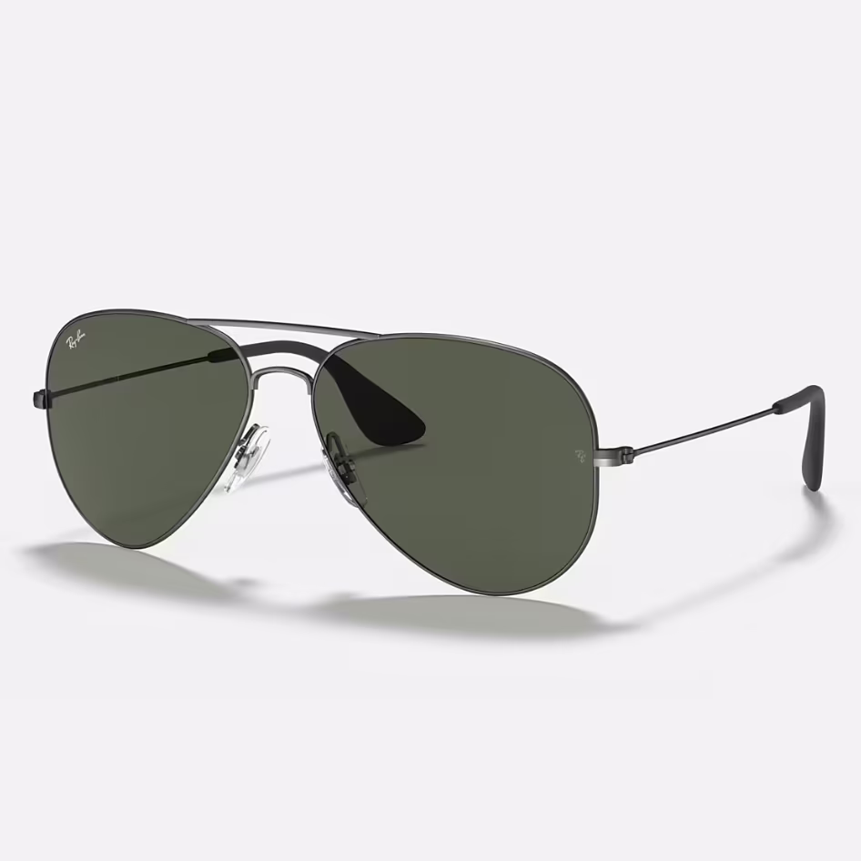 RAY-BAN Gafas de Sol Aviador RB3558 (negro mate/verde)