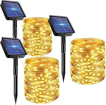 3 paquetes guirnalda luces solares 15m 150 LED por 13.59€