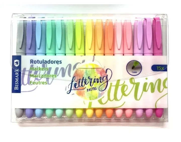 Bismark 15 Rotuladores colores pastel por 1.50€.