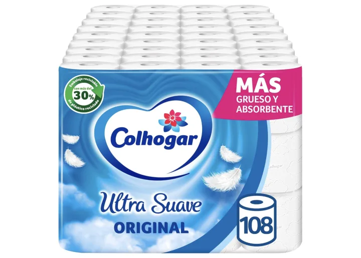 Colhogar Ultra Suave Original Papel Higiénico 2 Capas 9×12 Rollos Sin Perfume