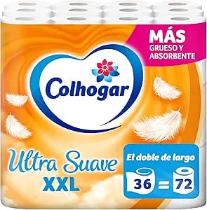 Colhogar Ultra Suave XXL 36 rollos – Equivalente a 72 rollos – 2 Capas por 14.02€