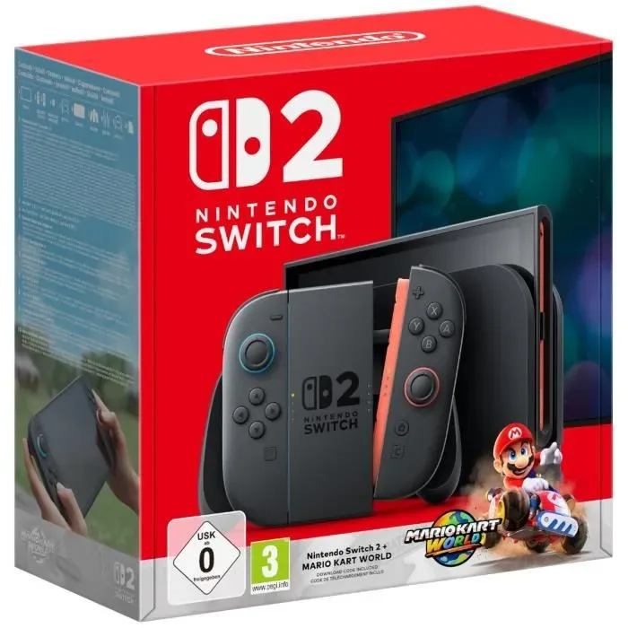 Consola Nintendo Switch 2 + Videojuego Mario Kart World por 424,90€