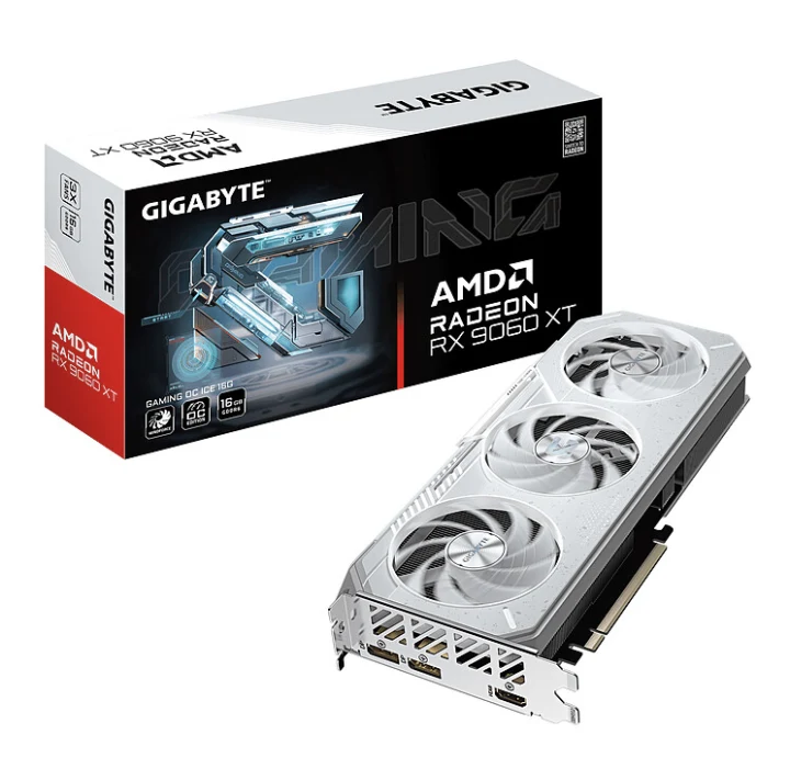 Gigabyte Radeon RX 9060 XT GAMING OC ICE 16G Tarjeta Gráfica 16 GB GDDR6 HDMI