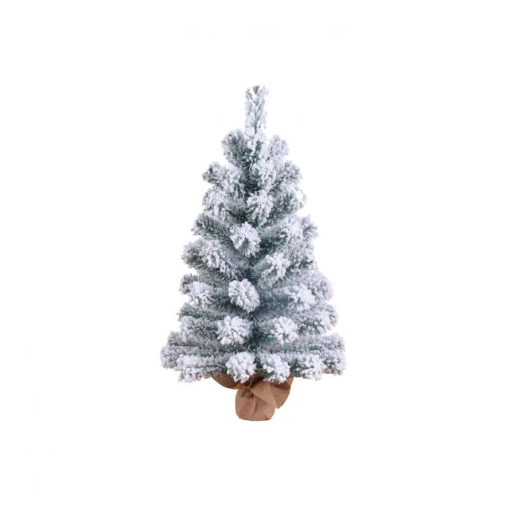 Mini Árbol de Navidad Nevado Boreal con Base de Yute 60cm por 8.91€