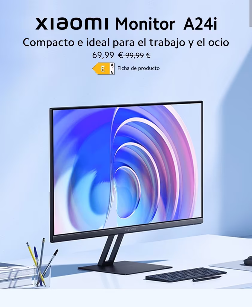 Monitor XIAOMI A24i IPS 1080p de 100hz. FullHD. (Con mi points 48€)