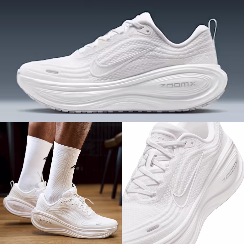 NIKE Vomero Plus «Triple White» | Hombre | Tallas de 41 a 46
