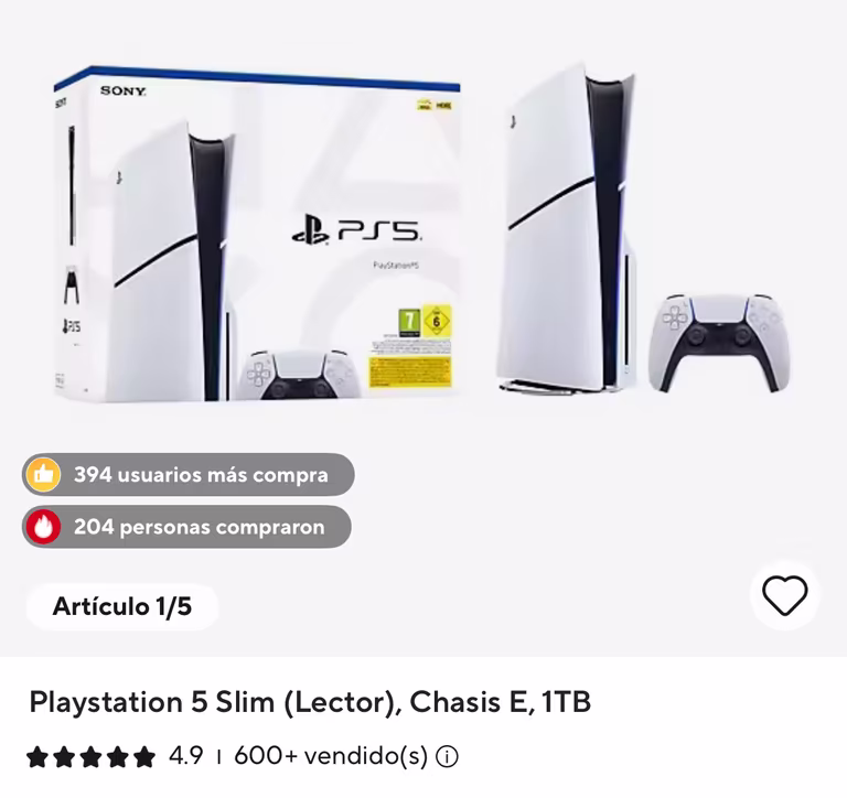 PS 5 Slim 1TB con lector